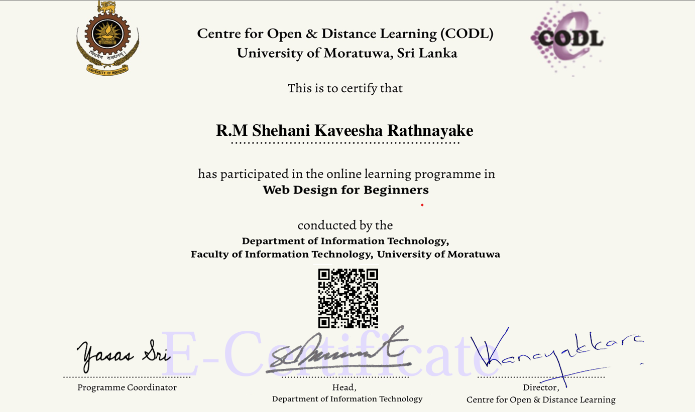 Web Design Certificate